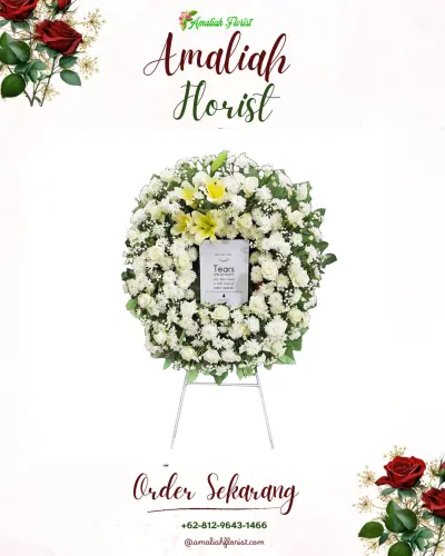 Krans Bunga Duka Cita di Ngampin